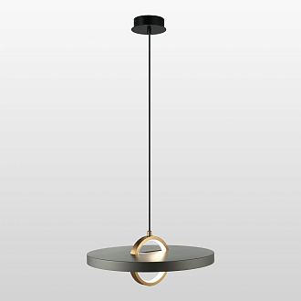 Подвесной светильник 35*35 см, 1*led*6W 3000K Lussole Ketchikan LSP-7198 черный