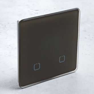 Радиовыключатель сенсорный HiTE PRO SN-R2 (Темно-коричневый, закругленные углы) HPSW-SNR2-D/B