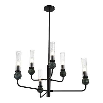 Люстра на штанге 80*151 см, 6*E14*40W, ST-Luce Medea SL1244.403.06, черный