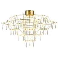 Потолочная люстра 50 см, 28W, 3000-6000K, Omnilux Сocullo OML-95503-57, латунь