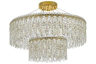 Люстра подвесная ** см, Led лента*LED*134W, 3000/6000K, Arti Lampadari Ovindoli Gold Ovindoli L 1.5.80+40.100 G, Золото