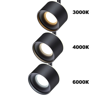 Светильник 10 см, 15W, 3000-6000K, Novotech Port Giro 358974, черный
