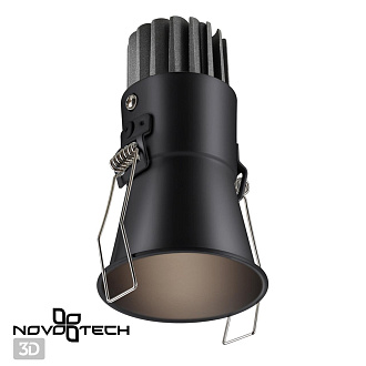 LED светильник 6 см, 7W, 3000-6000K, Novotech Lang 358907, черный, вр 5 см