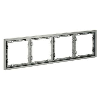 Рамка пластиковая Voltum S70 на 4 поста, сталь пластик Soft touch VLS100405