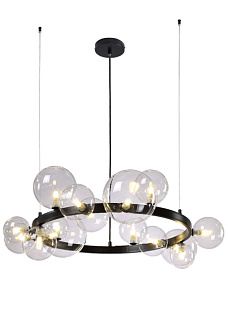 Светильник 85 см, Crystal Lux AGATA SP15 V2 BLACK/TRANSPARENTE, черный