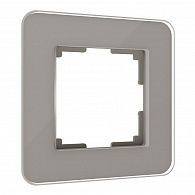 W0012417 Рамка на 1 пост Elite, дымчатый, стекло Werkel, 4690389180644