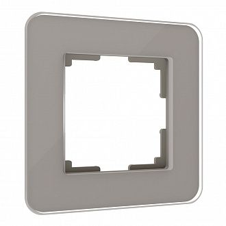 W0012417 Рамка на 1 пост Elite, дымчатый, стекло Werkel, 4690389180644