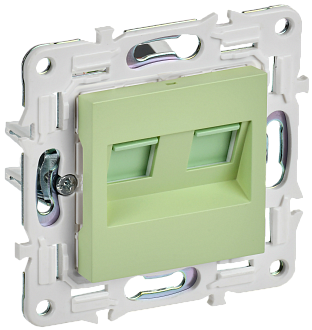 SKANDY Розетка комп. 2-ая RJ45 кат.5E SK-K03M мятн. IEK, SK-K20-1-K06