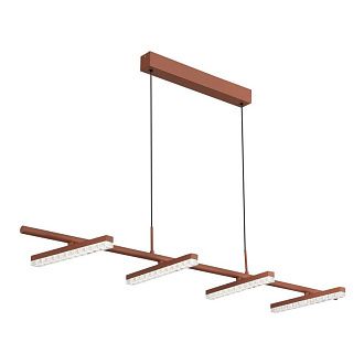 Подвесной светильник 128*5,1*-150 см, *LED, 32W, 4000K, ST-Luce Euclidics SL1018.603.04, коричневый