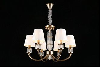 Подвесная люстра 70*45-143,5 см, 6*E14, 40W, Aployt Zhaklin APL.744.03.06, золотой