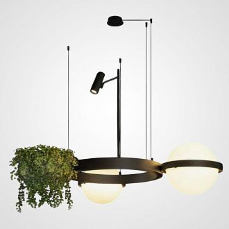 Подвесной светильник PALMA L3 78*71*327 см, 3*LED*9, 3W, 3000, 4000, 6000K, ImperiumLoft palma01, Графитовый