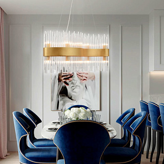 Подвесной светильник 18*60*100 см, 10*G9 золото Vele Luce Kronos VL3244P10