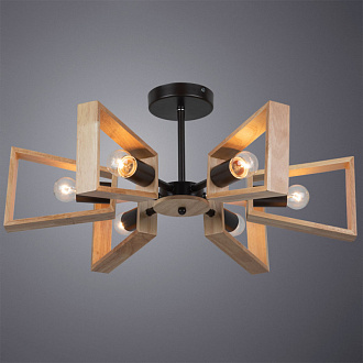 Потолочная люстра Arte Lamp Brussels A8030PL-6BK, диаметр 61 см, черный