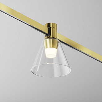 Светильник 9 см, 3W, 3000K,  Maytoni Flarity Bianca TR147-1-3W3K-BS, латунь
