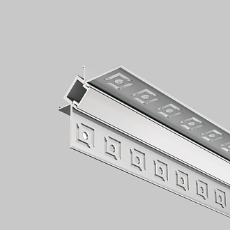 Алюминиевый профиль  Встраиваемый 2000*46*24 мм для светодиодной ленты Maytoni Led strip Серебро ALM-4623-S-2M