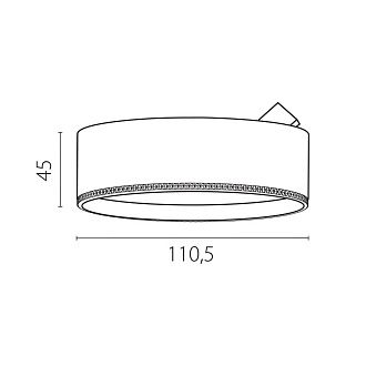 Светильник светодиодный (тушка) для трековых систем QUATTRO либо потолочный (накладной или встраиваемый) *11*4,5 см, 4000K, Lightstar Alta Pro 215647, Черный