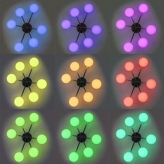 Светильник 87 см, 72W, 7560 Lm, 3000-5500K, 20-26 м2 Citilux ATMAN SMART CL226A161 RGB LED, матовый хром