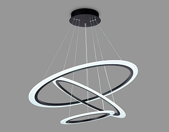 Светильник подвесной 80*80 см,  145W, 3000К, черный Ambrella Acrylica Original FA4361