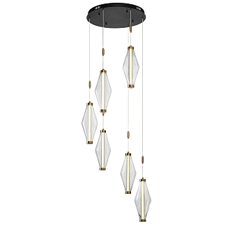 Подвесной светильник *51*50-175 см, *LED*29W, 3000K, Citilux Tanna CL253030, Латунь\Чёрный