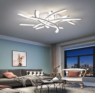 Светильник потолочный SPF-9454 WHITE/БЕЛЫЙ D800/H100/8/LED/2*136W 2.4G SPIT 24-03 (1 из 2шт в коробке)