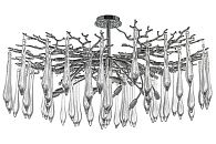 Люстра потолочная *100*56 см, 14*G9*40W, Dio D`arte Tavenna Nickel Tavenna H 1.3.100.108 N, никель