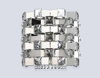 Бра с хрусталем 30*19*27- см, 2*E14*40W, K, Ambrella Light High Light LH41012, хром