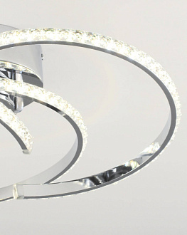 Потолочный светодиодный светильник 50*16 см, LED 90 W, Moderli Ello V2784-CL Хром