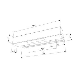 Светодиодная накладная подсветка для лестниц 40163/LED 3000К черный IP65 40163/LED Elektrostandard Rise 4690389219047, a071942