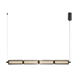 Подвесная люстра 90*6*20-173 см, 1*LED*14W, 3000K, Favourite Hexagoni 4776-4P, черный