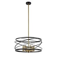 Подвесная люстра Vele Luce Florence VL5092P06, диаметр 50 см, черный