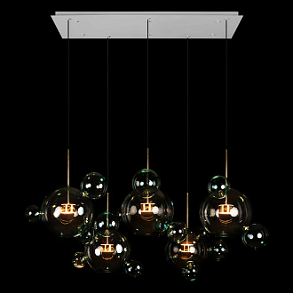 Подвесной светильник 165*60*68 см, 5*LED*10W LOFT IT Bolle 2027-S5 Blue золото