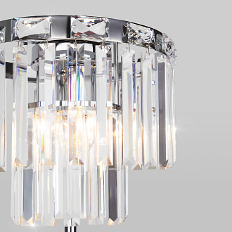 Напольный светильник Eurosvet Elegante 01137/3 хром/прозрачный хрусталь Strotskis