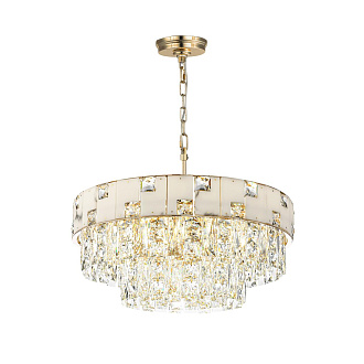 Люстра 50*50*150 см, E14 12*11*40W,  К, Odeon Light Chessi 5076/11, золото/прозрачный/белый