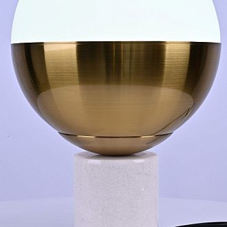 Настольная лампа Geneva Globe Marble 17,5*17,5*28 см, 1*E27*60W, ImperiumLoft 43.402, Белый