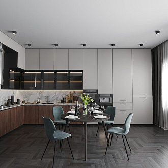 Светильник подвесной, длина провода 2м 25*25*13 см, 1*G9*7W Novotech Felto 370975 черный
