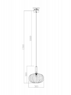 Светильник 30 см, Freya Zelma FR8012PL-01GN, латунь