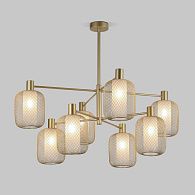 Светильник 87,5*87,5*60 см, 8*E14*60W, Eurosvet Voile 30192/8, золото, a069159
