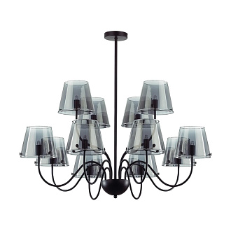 Люстра потолочная 83*70 см, 12*G9*20W Lumion Smoky 6570/12C черный