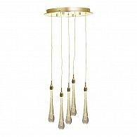 Подвесная светодиодная люстра Kink Light Асмер 07860-5а,33, 15W LED, 3000K, золото