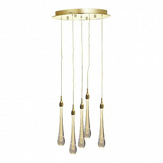 Подвесная светодиодная люстра Kink Light Асмер 07860-5а,33, 15W LED, 3000K, золото