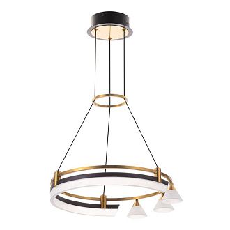 Подвесная люстра 40 см, 28W, 3000K, Citilux Helly CL211042, черный-бронза