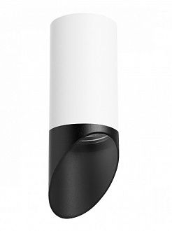 Светильник 6*6 см, GU10 50W, Lightstar Rullo R43637, белый-черный
