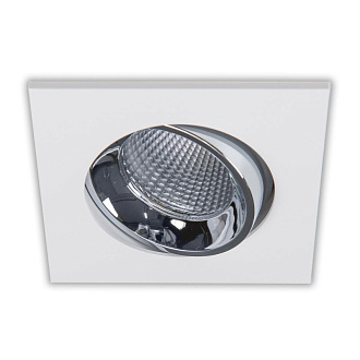Встраиваемый светильник 9 см, 7W, 3500К, Citilux Альфа CLD001KNW1, белый-хром, вр 8 см