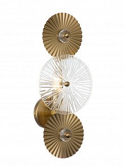 Настенный светильник 200*150*480 мм, 1*E14 латунь Indigo Miele V000022, 12021/A/1W Brass