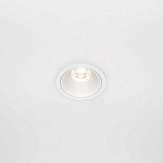 Светильник 7 см, 10W, 3000K, Maytoni Downlight Alfa LED DL043-01-10W3K-RD-W, белый