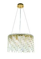 Люстра Ø500 x H300(1300), мм, 8*40W (320W), PLATING BRASS+CLEAR (Латунь + Прозрачный Хрусталь) NewRgy 6073P/8A PLATING BRASS+CLEAR
