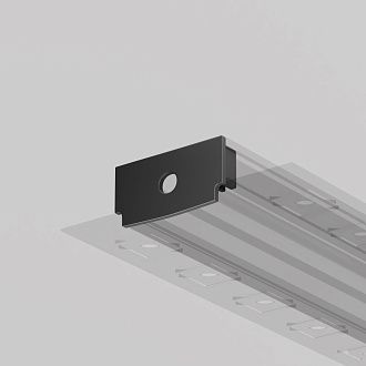 Комплект заглушек (для профиля 61×14) 2 шт., ALM-6114-B-EC 642013, 1*3*2 см, Maytoni Led Strip 642013, Черный