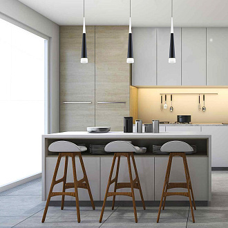 Подвесной светодиодный светильник DLR038 7+1W 4200K черный матовый Elektrostandard