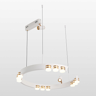 Люстра подвесная 60*35 см, 14*LED*3W  Lussole Gilbert LSP-7176 белый