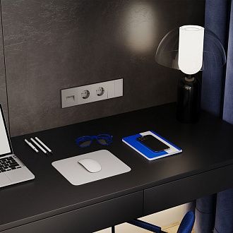 Рамка пластиковая Voltum S70 на 4 поста, кашемир пластик Soft touch VLS100403